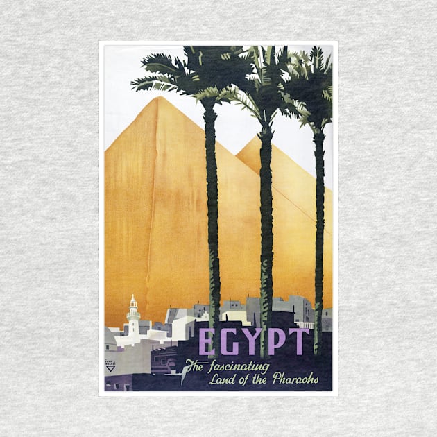 Vintage Travel Poster Egypt The Fascinating Land of the Pharaohs by vintagetreasure